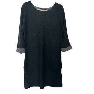 Tahari Sweater Dress Dark Gray Size Medium